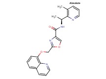 N-[(1S)-1-(3-methylpyridin-2-yl)ethyl]-2-[(quinolin-8-yloxy)methyl]-1,3-oxazole-4-carboxamide