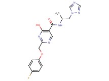 2-[(4-fluorophenoxy)methyl]-4-hydroxy-N-[1-methyl-2-(1H-1,2,4-triazol-1-yl)ethyl]pyrimidine-5-carboxamide