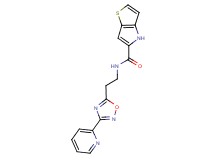 N-[2-(3-pyridin-2-yl-1,2,4-oxadiazol-5-yl)ethyl]-4H-thieno[3,2-b]pyrrole-5-carboxamide