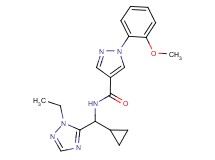 N-[cyclopropyl(1-ethyl-1H-1,2,4-triazol-5-yl)methyl]-1-(2-methoxyphenyl)-1H-pyrazole-4-carboxamide