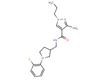 N-{[1-(2-fluorophenyl)-3-pyrrolidinyl]methyl}-3-methyl-1-propyl-1H-pyrazole-4-carboxamide