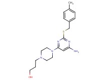 3-(4-{6-amino-2-[(4-methylbenzyl)thio]pyrimidin-4-yl}piperazin-1-yl)propan-1-ol