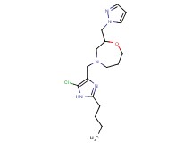 4-[(2-butyl-5-chloro-1H-imidazol-4-yl)methyl]-2-(1H-pyrazol-1-ylmethyl)-1,4-oxazepane