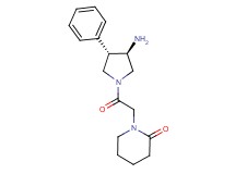 1-{2-[(3R*,4S*)-3-amino-4-phenyl-1-pyrrolidinyl]-2-oxoethyl}-2-piperidinone