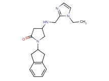 1-(2,3-dihydro-1H-inden-2-yl)-4-{[(1-ethyl-1H-imidazol-2-yl)methyl]amino}-2-pyrrolidinone