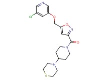 4-{1-[(5-{[(5-chloro-3-pyridinyl)oxy]methyl}-3-isoxazolyl)carbonyl]-4-piperidinyl}thiomorpholine