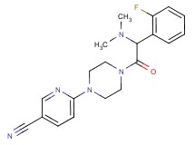 6-{4-[(dimethylamino)(2-fluorophenyl)acetyl]-1-piperazinyl}nicotinonitrile