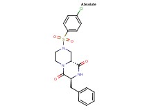 (3S,9aR)-3-benzyl-8-[(4-chlorophenyl)sulfonyl]tetrahydro-2H-pyrazino[1,2-a]pyrazine-1,4(3H,6H)-dione