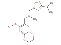 1-(2-isopropyl-1,3-thiazol-4-yl)-N-[(7-methoxy-2,3-dihydro-1,4-benzodioxin-6-yl)methyl]-N-methylmethanamine