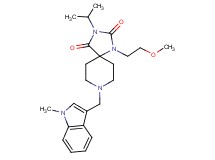 3-isopropyl-1-(2-methoxyethyl)-8-[(1-methyl-1H-indol-3-yl)methyl]-1,3,8-triazaspiro[4.5]decane-2,4-dione