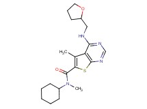N-cyclohexyl-N,5-dimethyl-4-[(tetrahydro-2-furanylmethyl)amino]thieno[2,3-d]pyrimidine-6-carboxamide