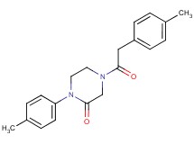 1-(4-methylphenyl)-4-[(4-methylphenyl)acetyl]-2-piperazinone