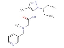 N-[1-(1-ethylpropyl)-4-methyl-1H-pyrazol-5-yl]-2-[methyl(pyridin-3-ylmethyl)amino]acetamide