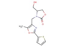 4-(hydroxymethyl)-3-{[5-methyl-2-(2-thienyl)-1,3-oxazol-4-yl]methyl}-1,3-oxazolidin-2-one