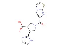 (3S*,4S*)-4-(1H-imidazol-2-yl)-1-(imidazo[2,1-b][1,3]thiazol-6-ylcarbonyl)-3-pyrrolidinecarboxylic acid