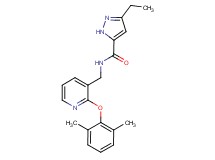 N-{[2-(2,6-dimethylphenoxy)pyridin-3-yl]methyl}-3-ethyl-1H-pyrazole-5-carboxamide