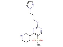 5-(methylsulfonyl)-4-(3-piperidinyl)-N-[3-(1H-pyrazol-1-yl)propyl]-2-pyrimidinamine hydrochloride