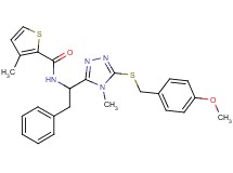 N-(1-{5-[(4-methoxybenzyl)thio]-4-methyl-4H-1,2,4-triazol-3-yl}-2-phenylethyl)-3-methyl-2-thiophenecarboxamide