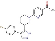 1-(6-{3-[4-(4-fluorophenyl)-1H-pyrazol-5-yl]piperidin-1-yl}pyridin-3-yl)ethanone