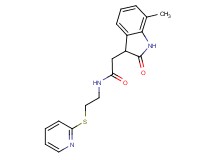 2-(7-methyl-2-oxo-2,3-dihydro-1H-indol-3-yl)-N-[2-(pyridin-2-ylthio)ethyl]acetamide