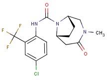 (1S*,6R*)-N-[4-chloro-2-(trifluoromethyl)phenyl]-3-methyl-4-oxo-3,9-diazabicyclo[4.2.1]nonane-9-carboxamide