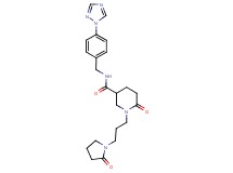 6-oxo-1-[3-(2-oxo-1-pyrrolidinyl)propyl]-N-[4-(1H-1,2,4-triazol-1-yl)benzyl]-3-piperidinecarboxamide