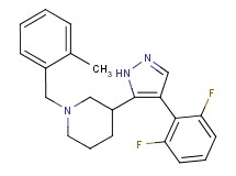3-[4-(2,6-difluorophenyl)-1H-pyrazol-5-yl]-1-(2-methylbenzyl)piperidine