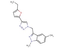 3-{[4-(5-ethyl-2-furyl)-1H-1,2,3-triazol-1-yl]methyl}-1,5-dimethyl-1H-indazole