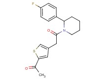 1-(4-{2-[2-(4-fluorophenyl)-1-piperidinyl]-2-oxoethyl}-2-thienyl)ethanone