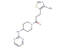 N-{1-[3-(4-methyl-1,3-thiazol-5-yl)propanoyl]-4-piperidinyl}-2-pyrimidinamine