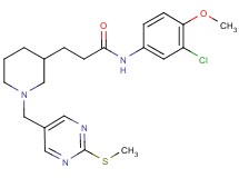 N-(3-chloro-4-methoxyphenyl)-3-(1-{[2-(methylthio)-5-pyrimidinyl]methyl}-3-piperidinyl)propanamide
