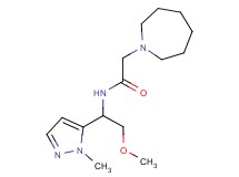 2-azepan-1-yl-N-[2-methoxy-1-(1-methyl-1H-pyrazol-5-yl)ethyl]acetamide