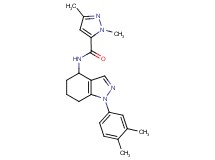 N-[1-(3,4-dimethylphenyl)-4,5,6,7-tetrahydro-1H-indazol-4-yl]-1,3-dimethyl-1H-pyrazole-5-carboxamide
