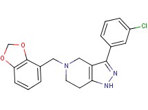 5-(1,3-benzodioxol-4-ylmethyl)-3-(3-chlorophenyl)-4,5,6,7-tetrahydro-1H-pyrazolo[4,3-c]pyridine trifluoroacetate