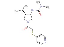 N'-{(3S*,4R*)-4-isopropyl-1-[(pyridin-4-ylthio)acetyl]pyrrolidin-3-yl}-N,N-dimethylurea