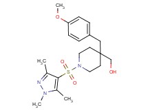 {4-(4-methoxybenzyl)-1-[(1,3,5-trimethyl-1H-pyrazol-4-yl)sulfonyl]-4-piperidinyl}methanol
