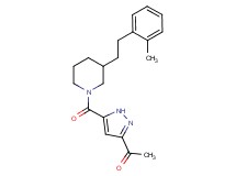 1-[5-({3-[2-(2-methylphenyl)ethyl]-1-piperidinyl}carbonyl)-1H-pyrazol-3-yl]ethanone