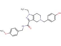 1-ethyl-5-(4-hydroxybenzyl)-N-(4-methoxybenzyl)-4,5,6,7-tetrahydro-1H-pyrazolo[4,3-c]pyridine-3-carboxamide