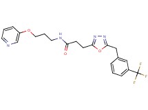 N-[3-(3-pyridinyloxy)propyl]-3-{5-[3-(trifluoromethyl)benzyl]-1,3,4-oxadiazol-2-yl}propanamide