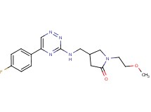 4-({[5-(4-fluorophenyl)-1,2,4-triazin-3-yl]amino}methyl)-1-(2-methoxyethyl)-2-pyrrolidinone