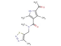 5-acetyl-N,2,4-trimethyl-N-[(4-methyl-1,2,3-thiadiazol-5-yl)methyl]-1H-pyrrole-3-carboxamide