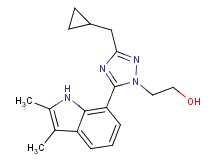 2-[3-(cyclopropylmethyl)-5-(2,3-dimethyl-1H-indol-7-yl)-1H-1,2,4-triazol-1-yl]ethanol