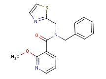 N-benzyl-2-methoxy-N-(1,3-thiazol-2-ylmethyl)nicotinamide