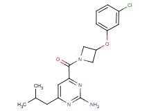 4-{[3-(3-chlorophenoxy)azetidin-1-yl]carbonyl}-6-isobutylpyrimidin-2-amine