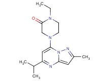 1-ethyl-4-(5-isopropyl-2-methylpyrazolo[1,5-a]pyrimidin-7-yl)-2-piperazinone
