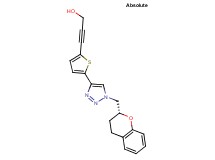 3-(5-{1-[(2R)-3,4-dihydro-2H-chromen-2-ylmethyl]-1H-1,2,3-triazol-4-yl}-2-thienyl)prop-2-yn-1-ol