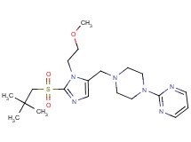 2-(4-{[2-[(2,2-dimethylpropyl)sulfonyl]-1-(2-methoxyethyl)-1H-imidazol-5-yl]methyl}-1-piperazinyl)pyrimidine