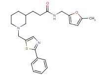 N-[(5-methyl-2-furyl)methyl]-3-{1-[(2-phenyl-1,3-thiazol-5-yl)methyl]-3-piperidinyl}propanamide
