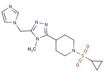 1-(cyclopropylsulfonyl)-4-[5-(1H-imidazol-1-ylmethyl)-4-methyl-4H-1,2,4-triazol-3-yl]piperidine