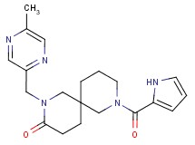 2-[(5-methyl-2-pyrazinyl)methyl]-8-(1H-pyrrol-2-ylcarbonyl)-2,8-diazaspiro[5.5]undecan-3-one